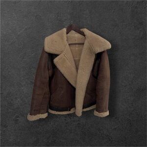 Men's Brown Shearling Jacket